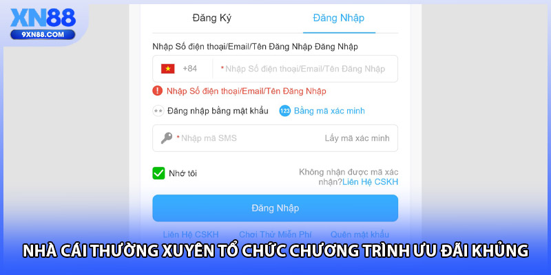 Nhà cái thường xuyên tổ chức chương trình ưu đãi khủng